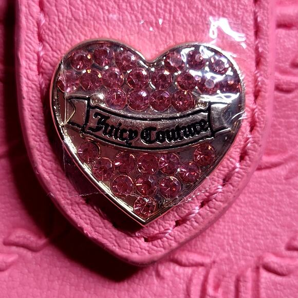 Juicy Couture That Bling Tab Elongated Petal‎ Pink Lemonade Card Case Wallet NWT - Picture 3 of 6